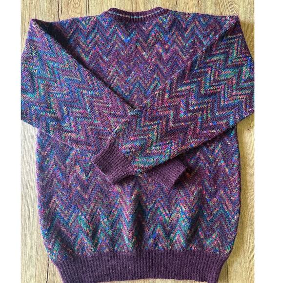 Croft & Barrow Vtg Multi Color Patterned Chunky Cosby Sweater Size Small - Picture 6 of 6